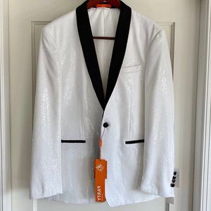 NWT Slim-Fit Dinner Sequin Dinner Jacket - 42R